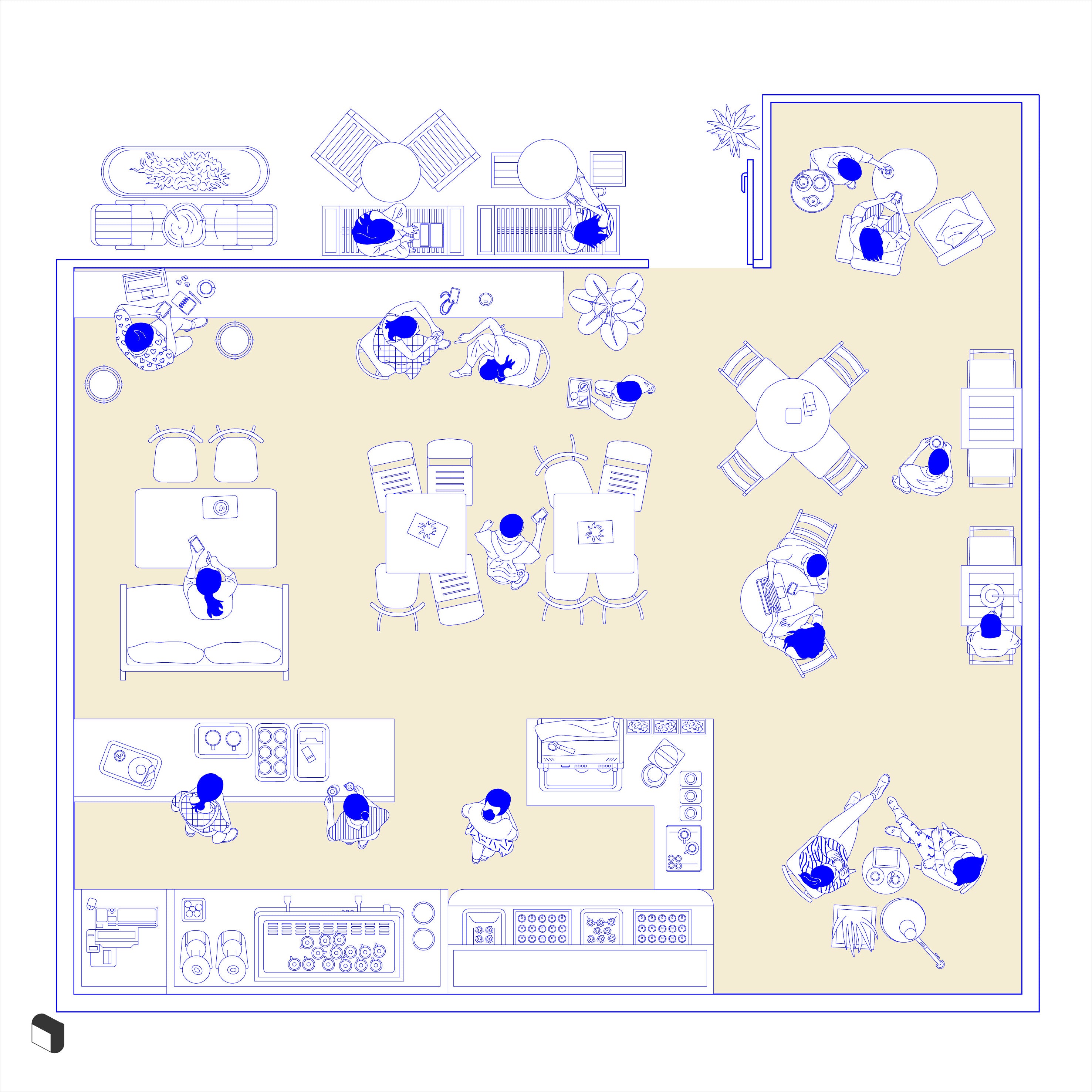 Cad Coffee Shop Top View – Toffu Co