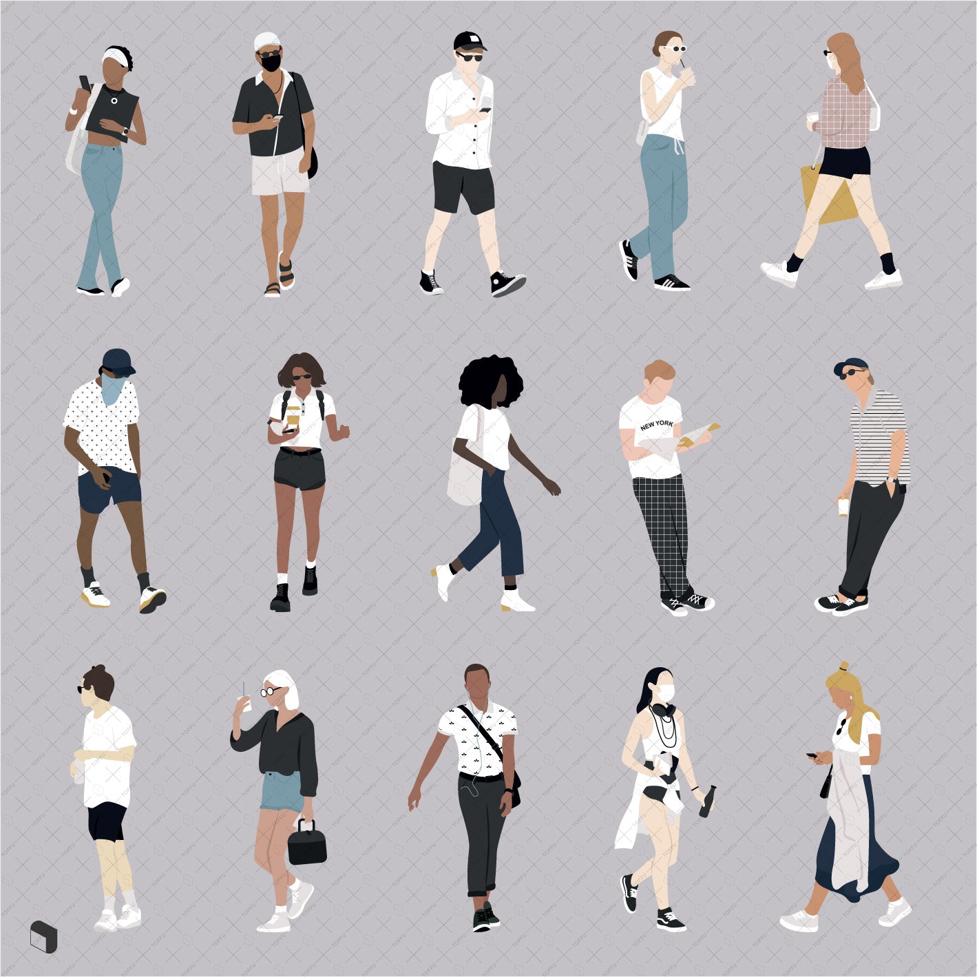 Flat Vector Human Scales 04