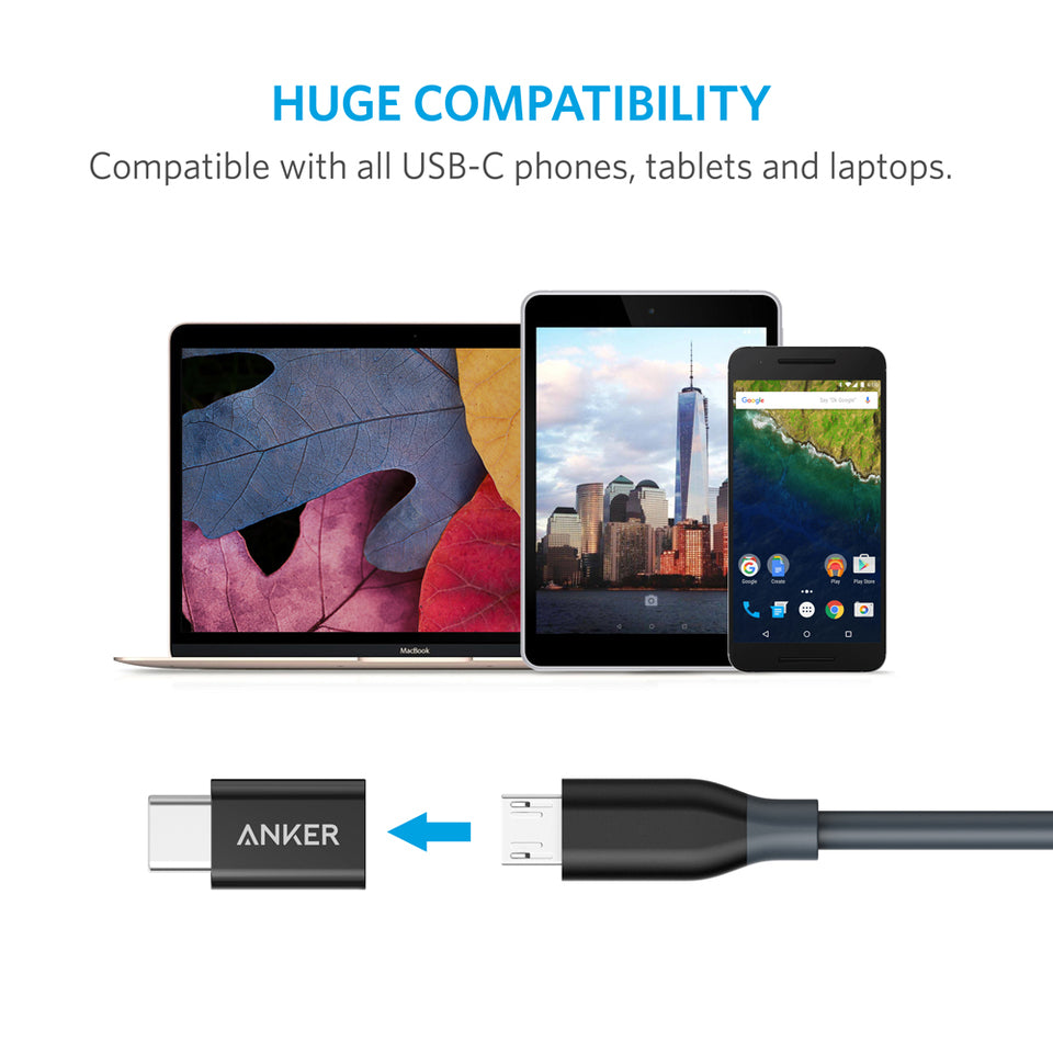 2 Pack Powerline Usb C Auf Micro Usb Adapter Anker