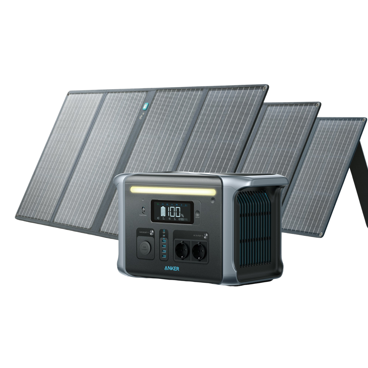 Anker SOLIX <b>F1200</b> Solargenerator (Solargenerator 1229Wh mit 3x 100W Solarpanel)