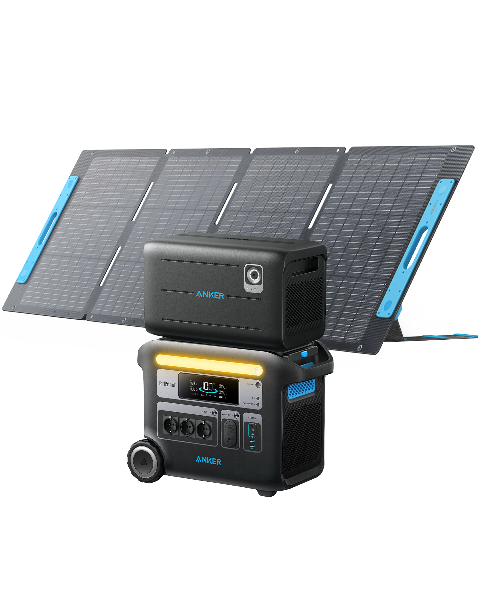 Anker SOLIX <b>F2000</b> Solargenerator (Solargenerator 767 mit 200W Solarpanel und Erweiterungsakku)