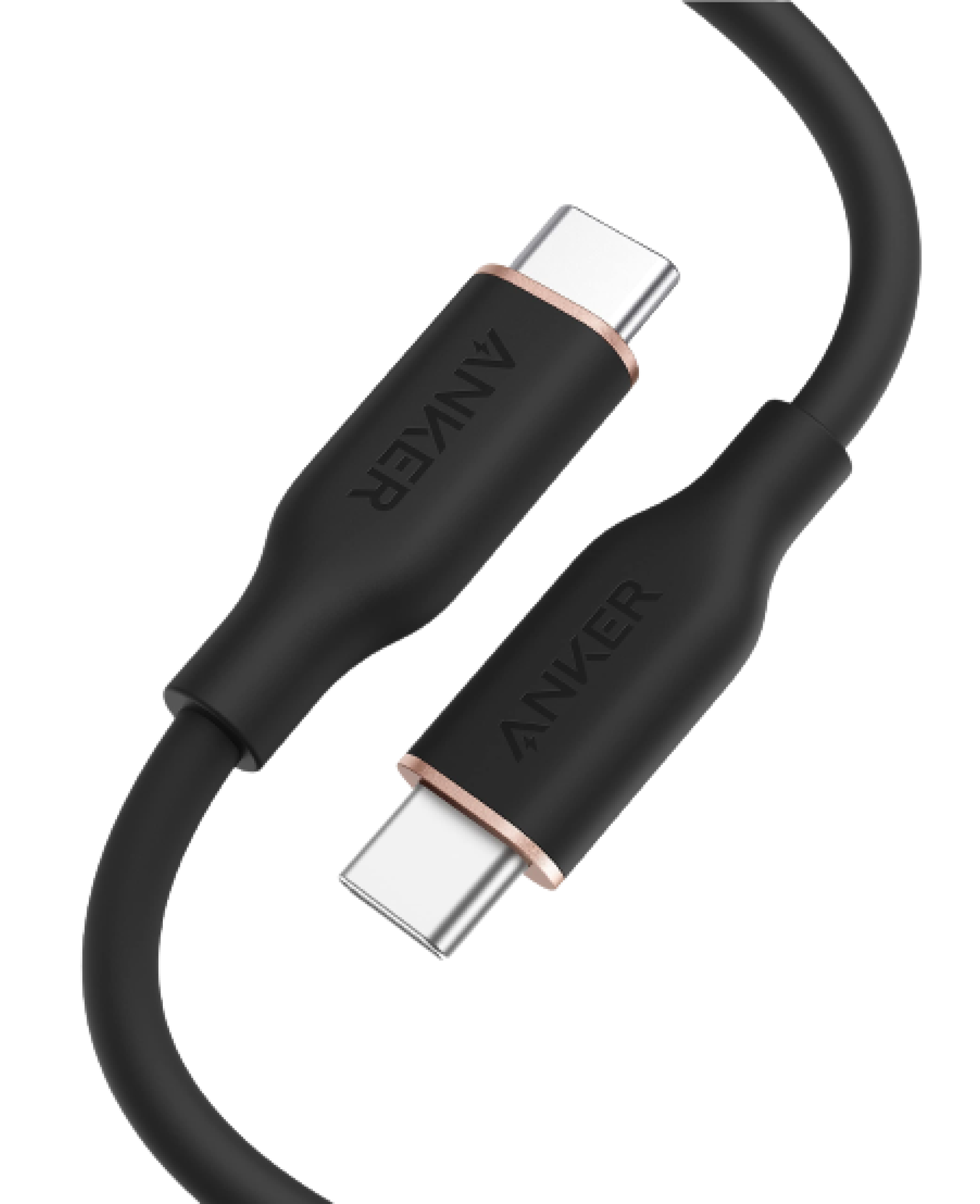 Anker 643 USB-C to USB-C Cable (Flow, Silicone) 3ft / Midnight Black