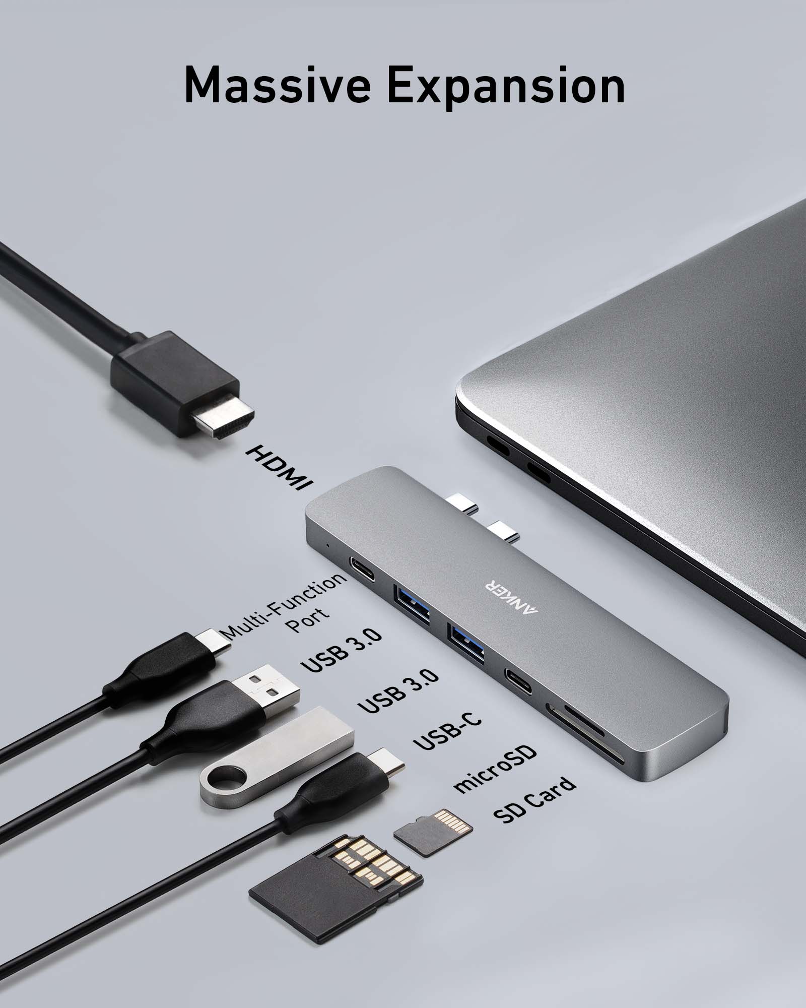 Predictor Vær forsigtig Arkitektur Anker 547 USB-C Hub (7-in-2, for MacBook) - Anker UK