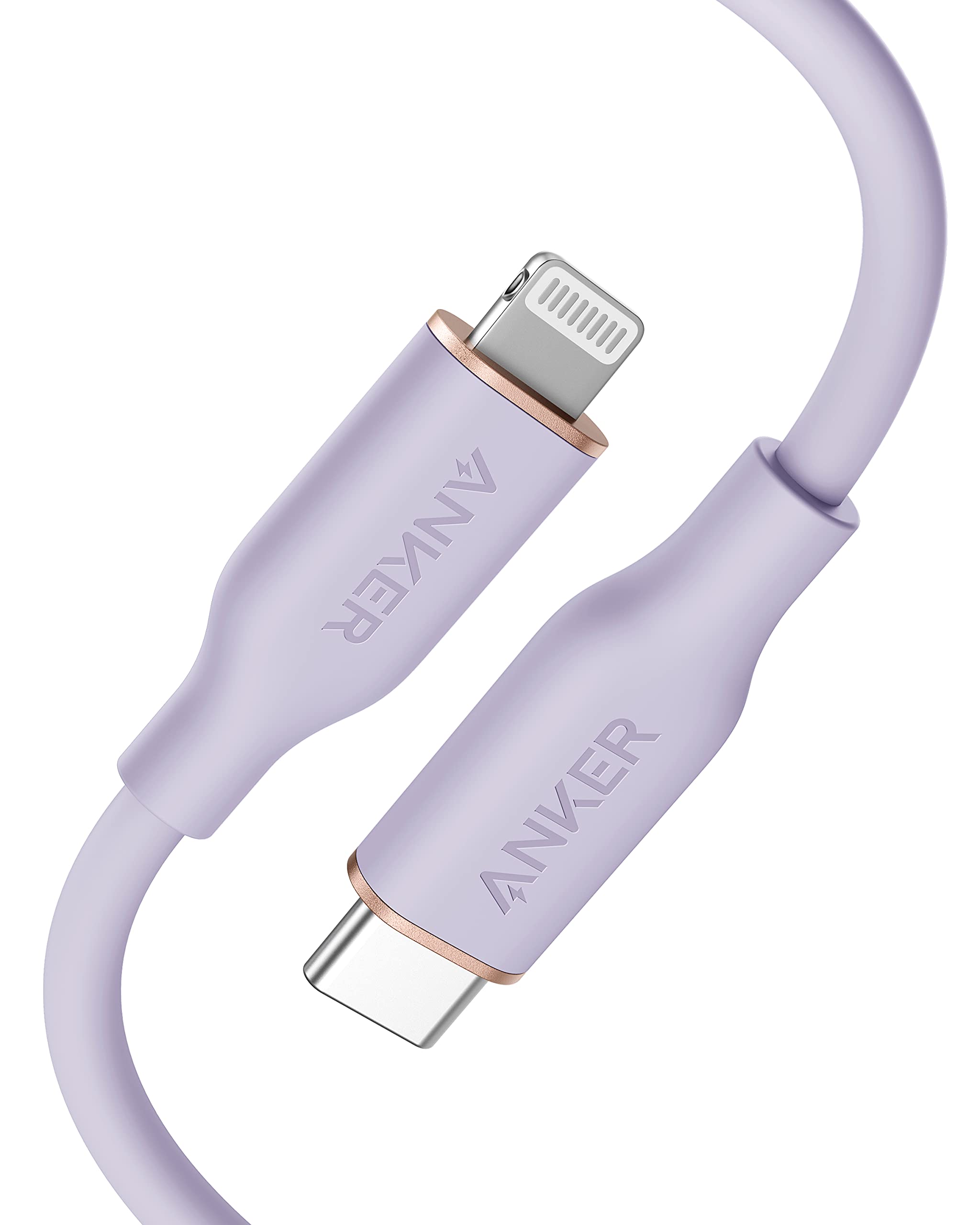 Anker 641 USB-C to Lightning Cable (Flow, Silicone) 3ft / Lilac Purple