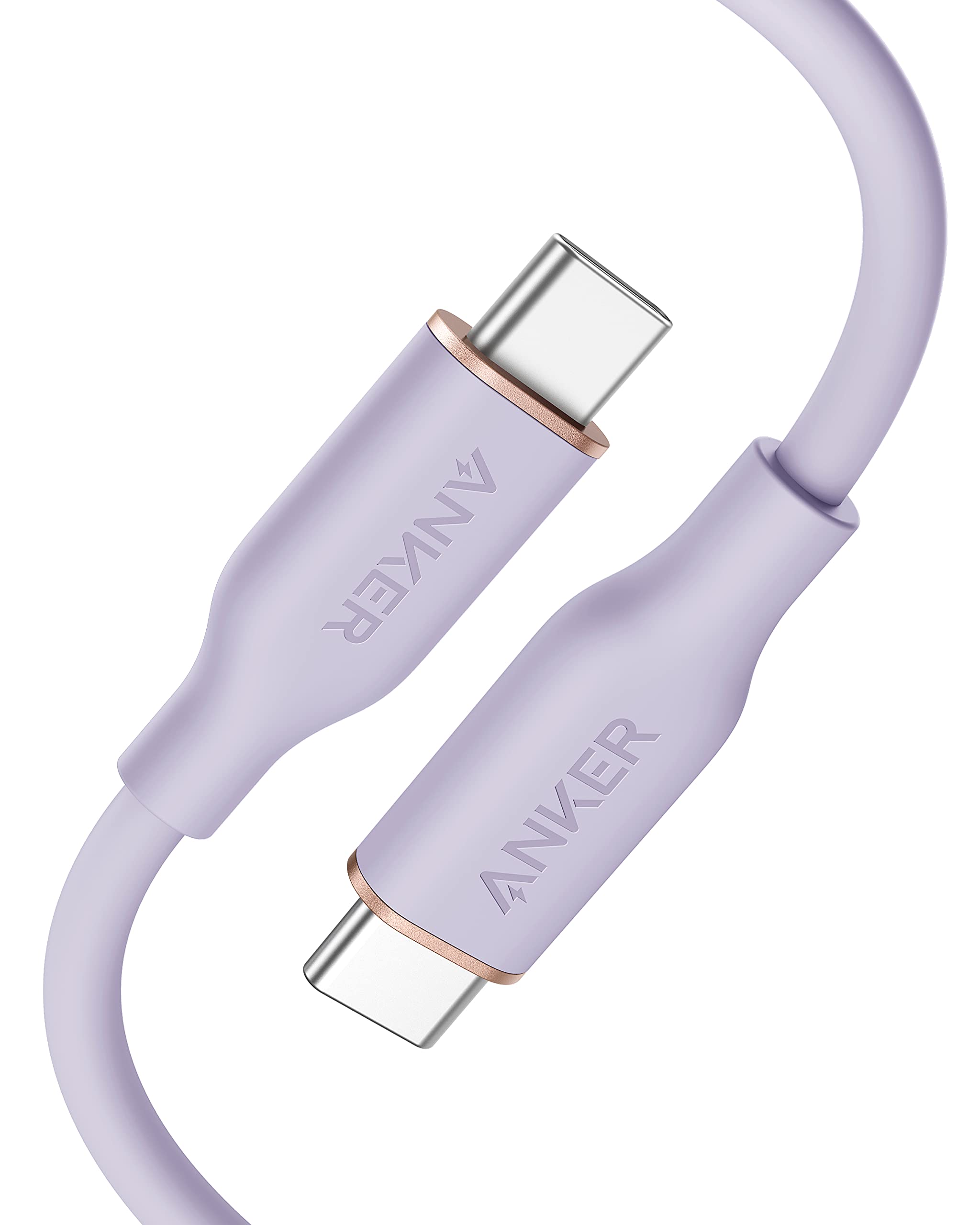 Anker 643 USB-C to USB-C Cable (Flow, Silicone) 3ft / Lilac Purple