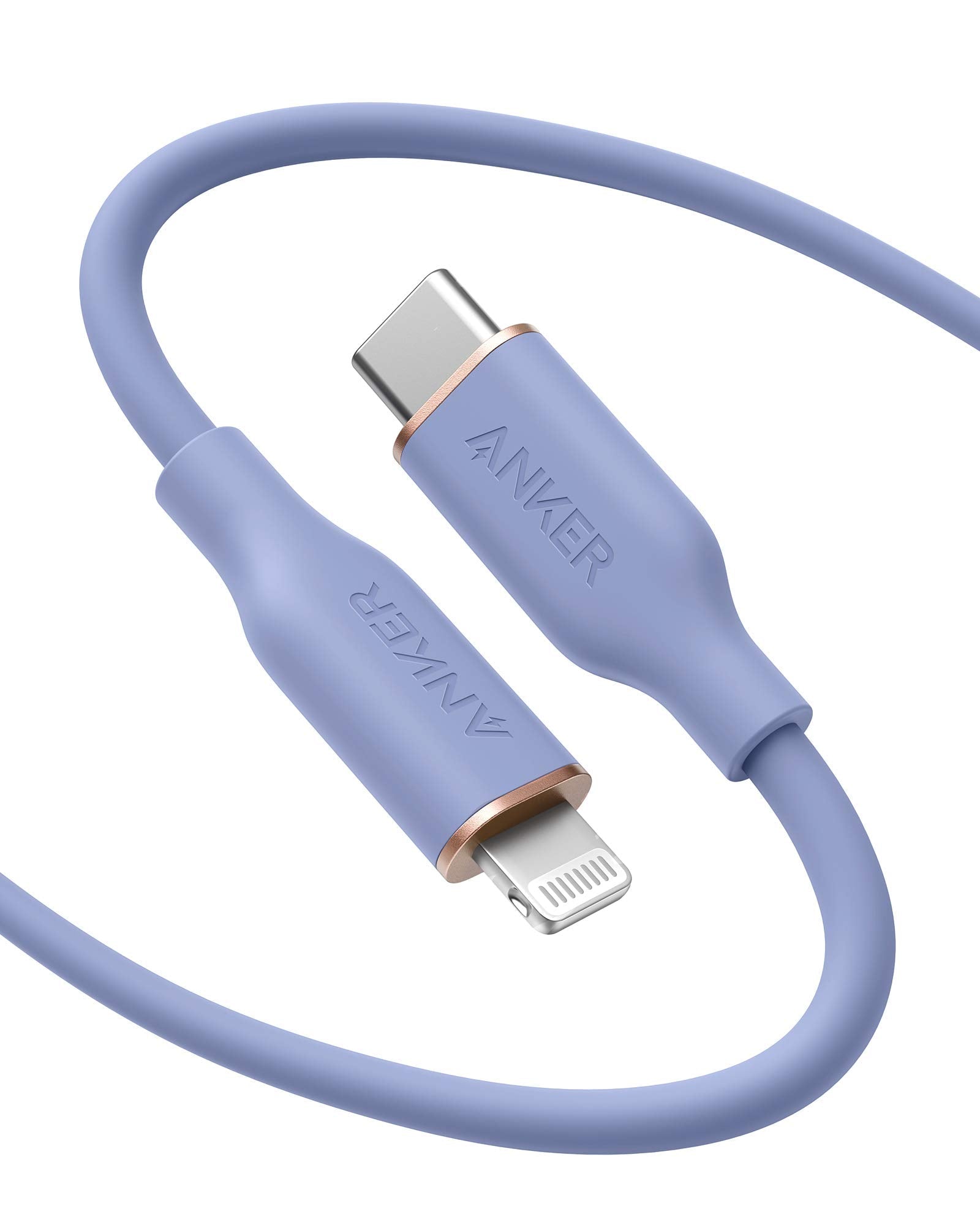 Anker 641 USB-C to Lightning Cable (Flow, Silicone) 6ft / Lavender Grey