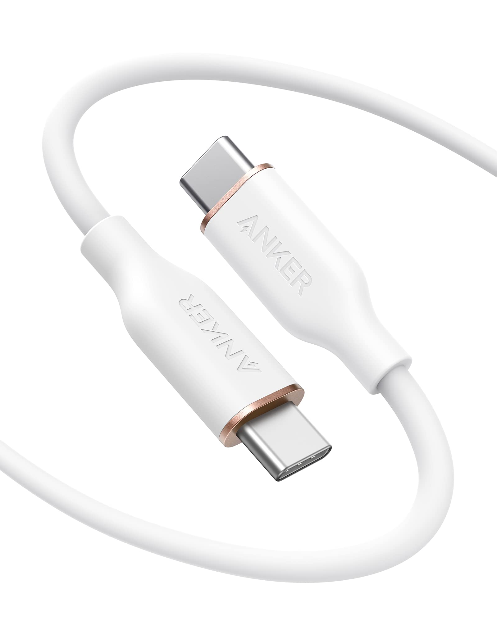 Anker 643 USB-C to USB-C Cable (Flow, Silicone) 6ft / Cloud White