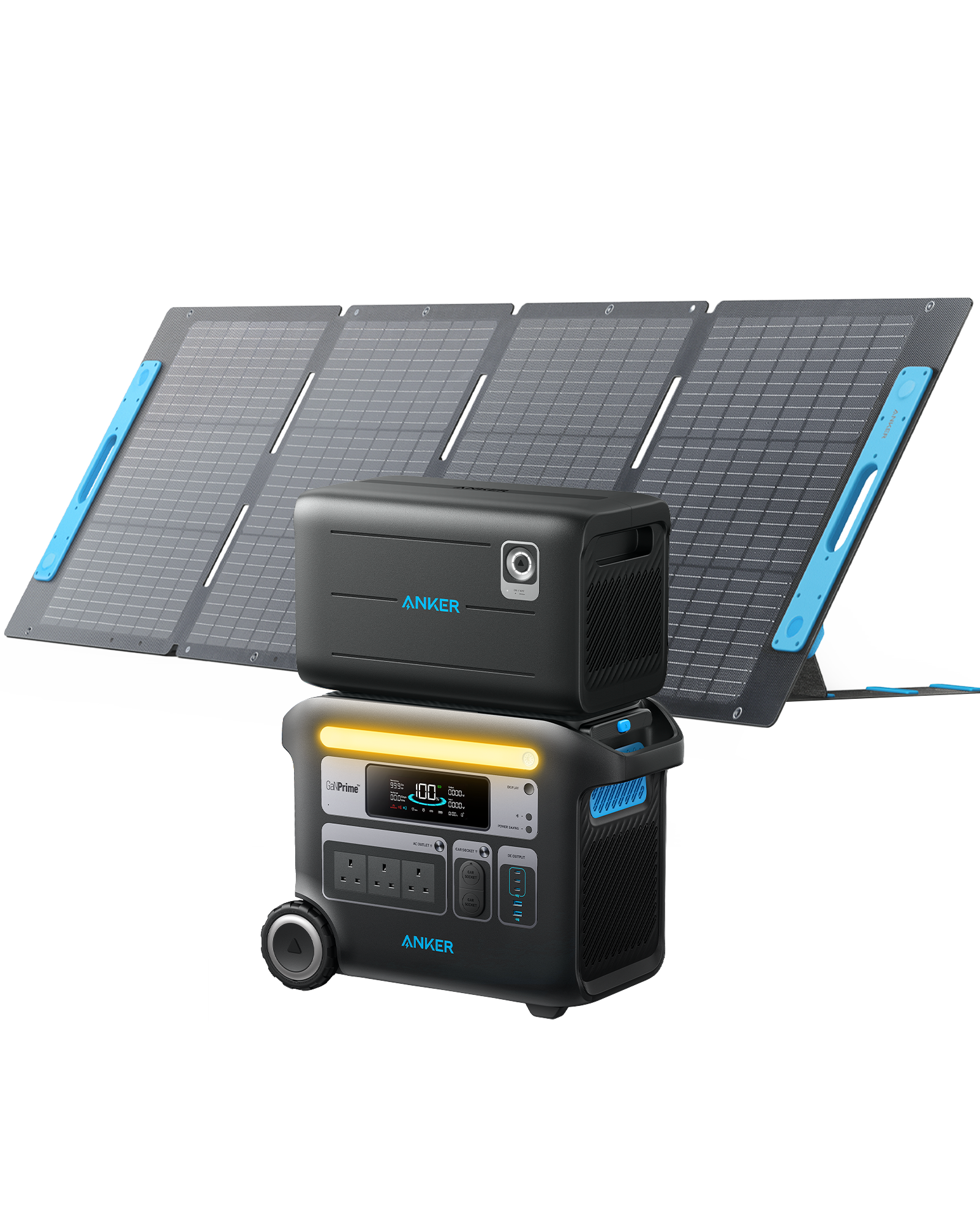 Anker SOLIX F2000 Solar Generator + Expansion Battery + 200W Solar Panel