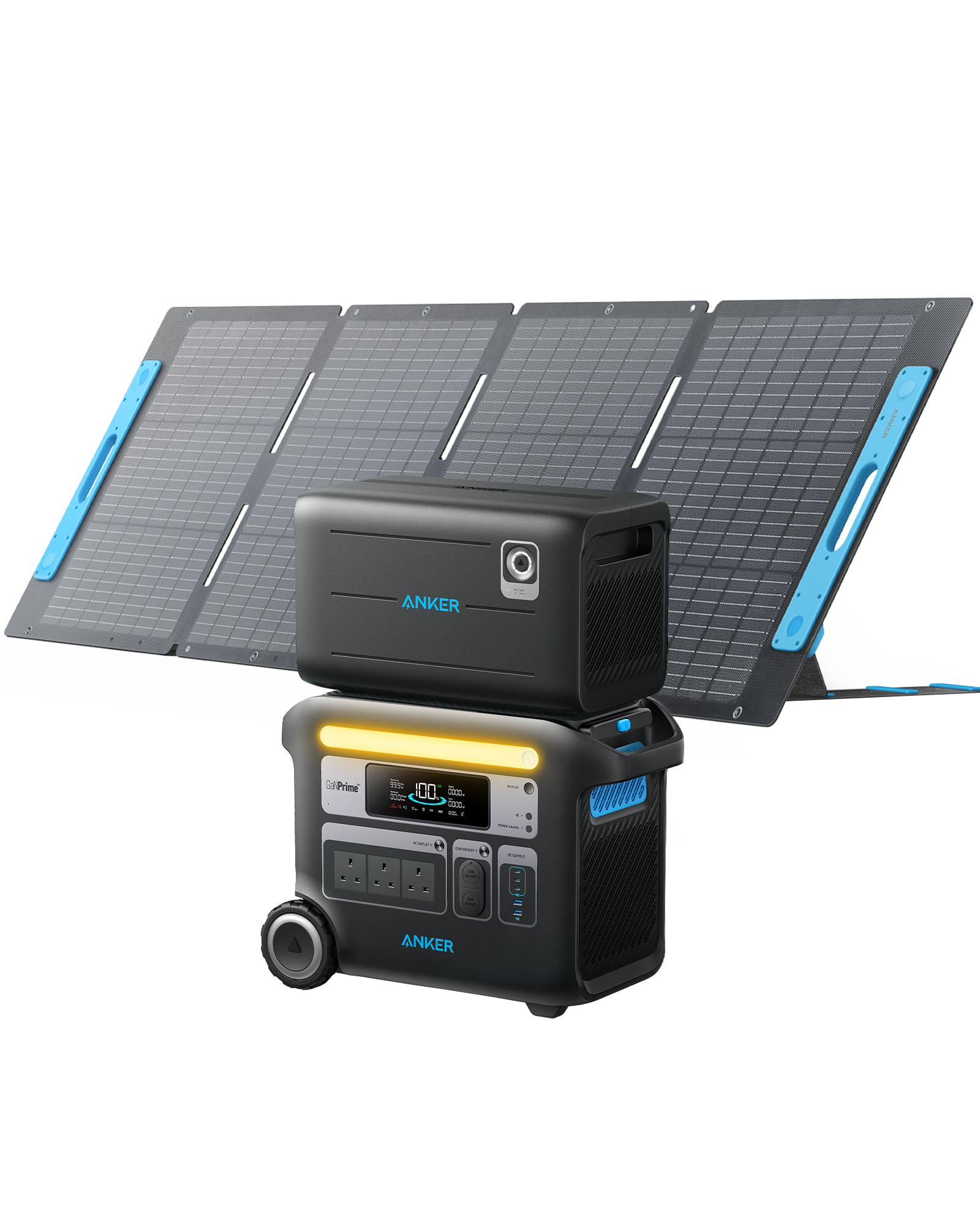 Anker SOLIX <b>F2000</b> Solar Generator + Expansion Battery + 200W Solar Panel