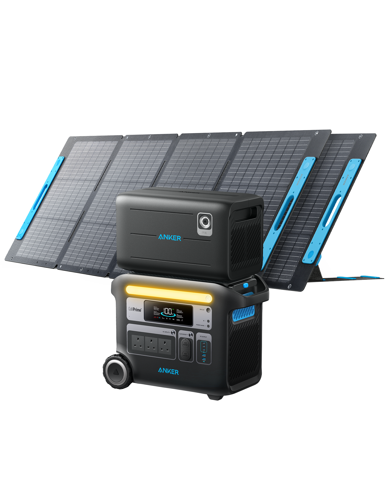 Anker SOLIX F2000 Solar Generator + Expansion Battery + 2 × 200W Solar Panel