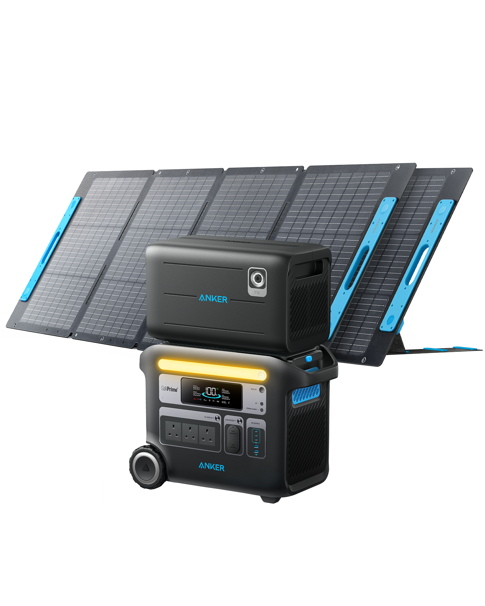 Anker SOLIX <b>F2000</b> Solar Generator + Expansion Battery + 2 × 200W Solar Panel