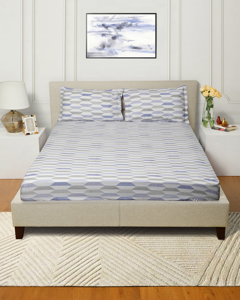 Scaled Skin Cotton Fitted Bedsheet
