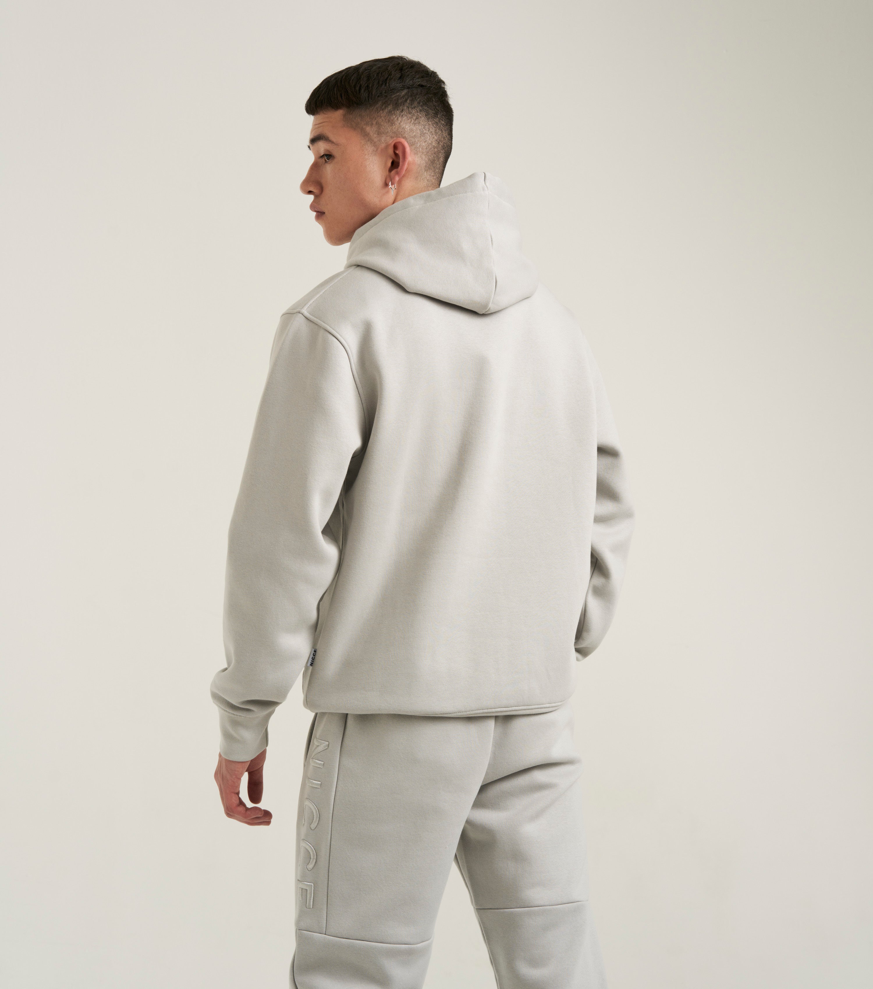 NICCE Mens Mercury Hoodie | Chalk Grey