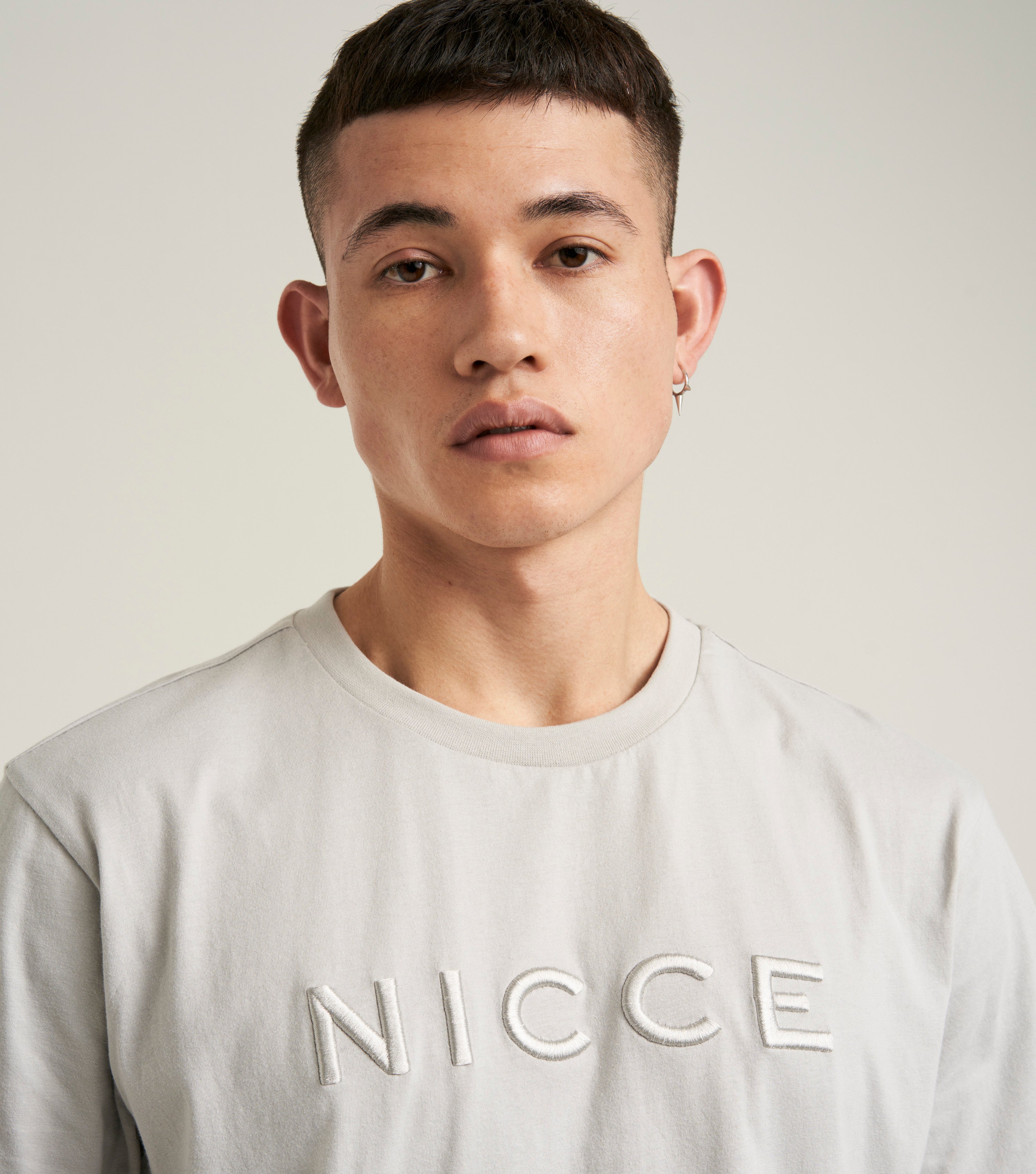 NICCE Mens Mercury T-Shirt | Chalk Grey