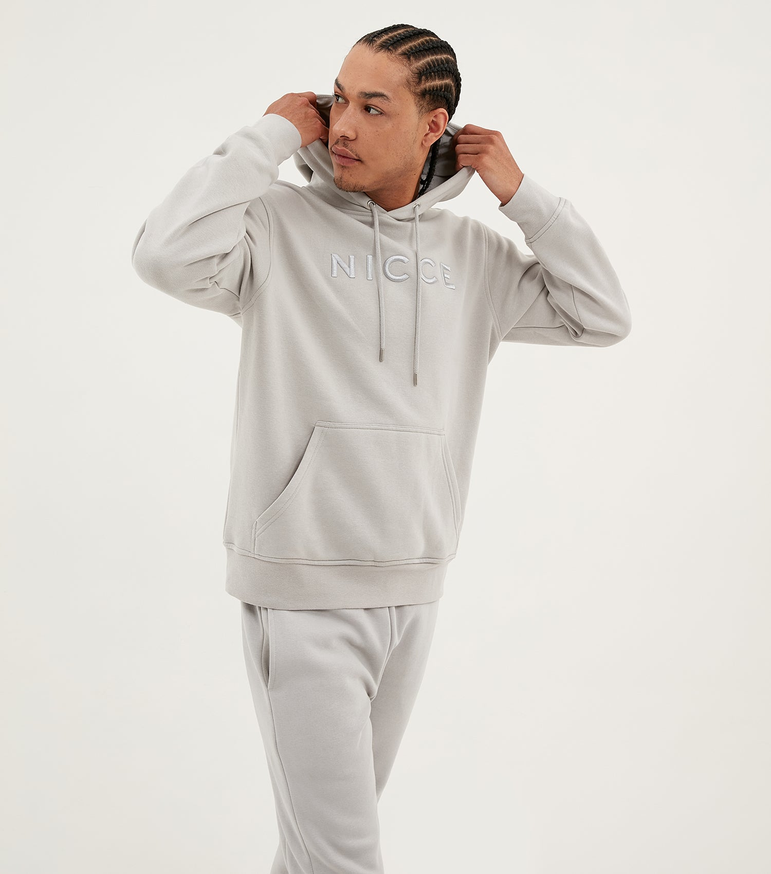 NICCE Mens Mercury Joggers | Stone Grey