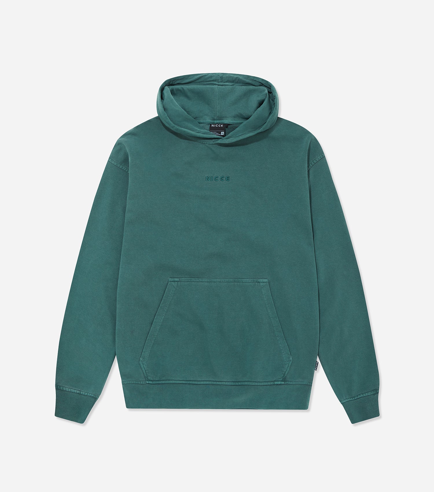 NICCE Mens Garment Dye Mercury Hoodie | Washed Ivy Green