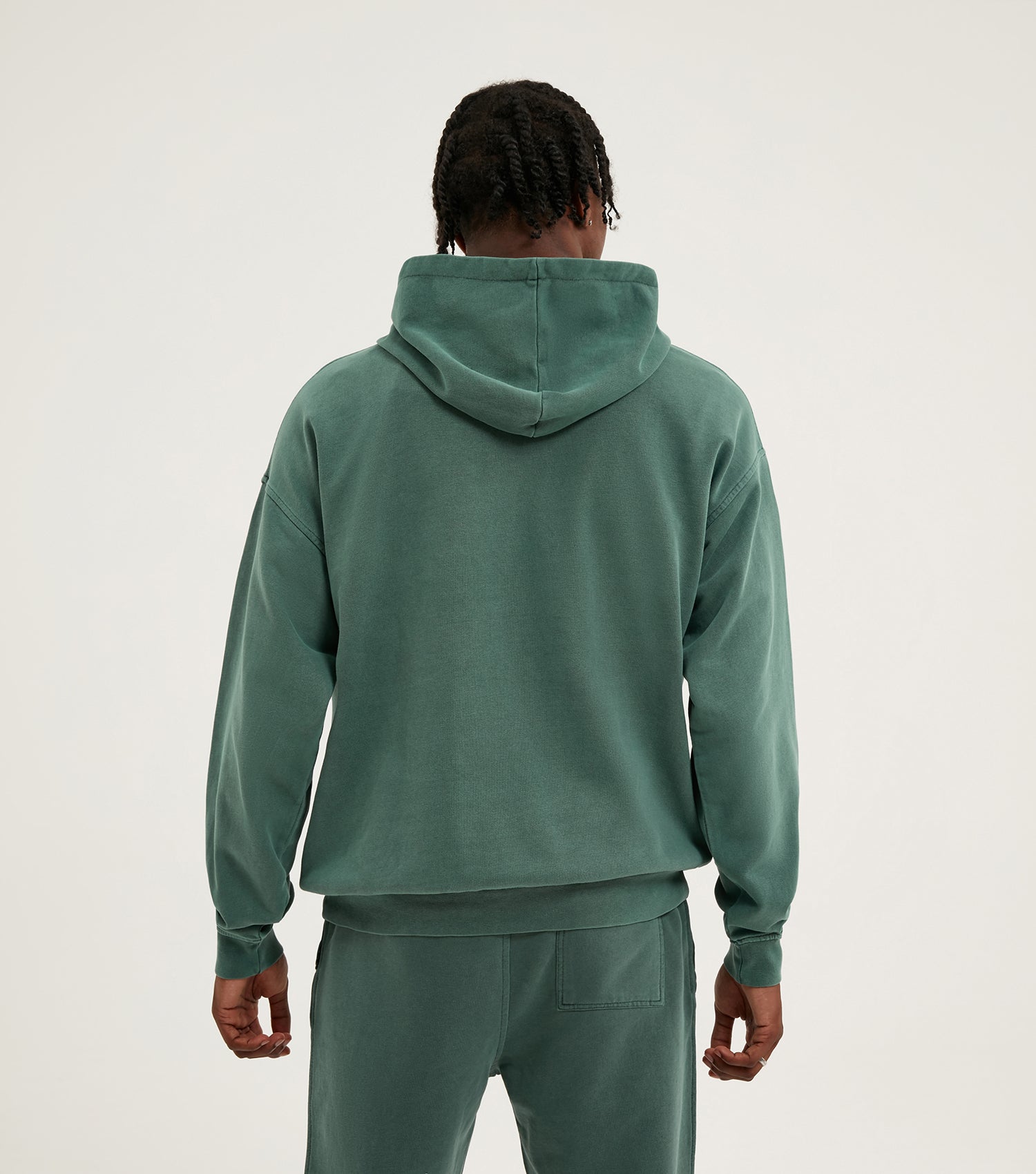 NICCE Mens Garment Dye Mercury Hoodie | Washed Ivy Green