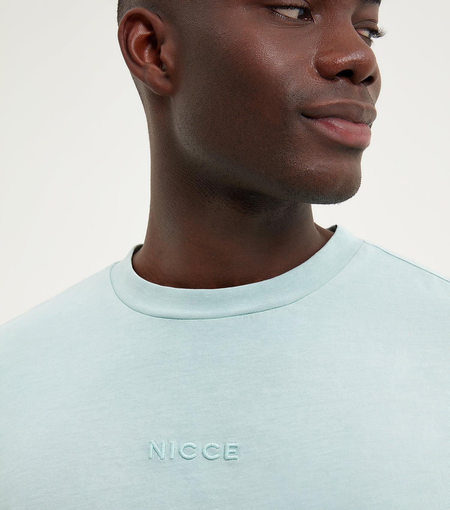 NICCE Mens Garment Dye Mercury T-Shirt | Washed Aqua Blue