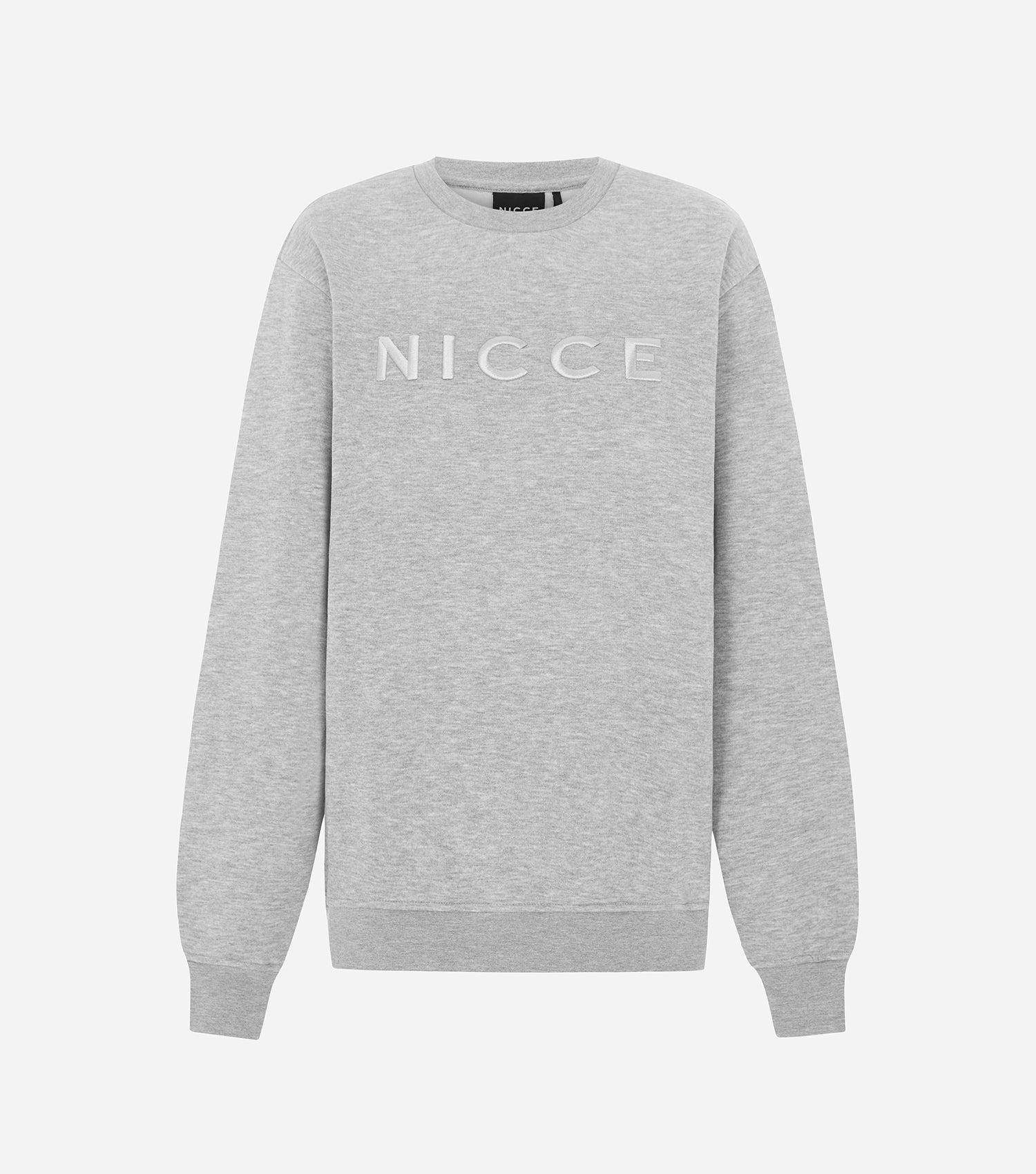 NICCE Womens Ersa Large Logo Sweatshirt | Light Grey Marl