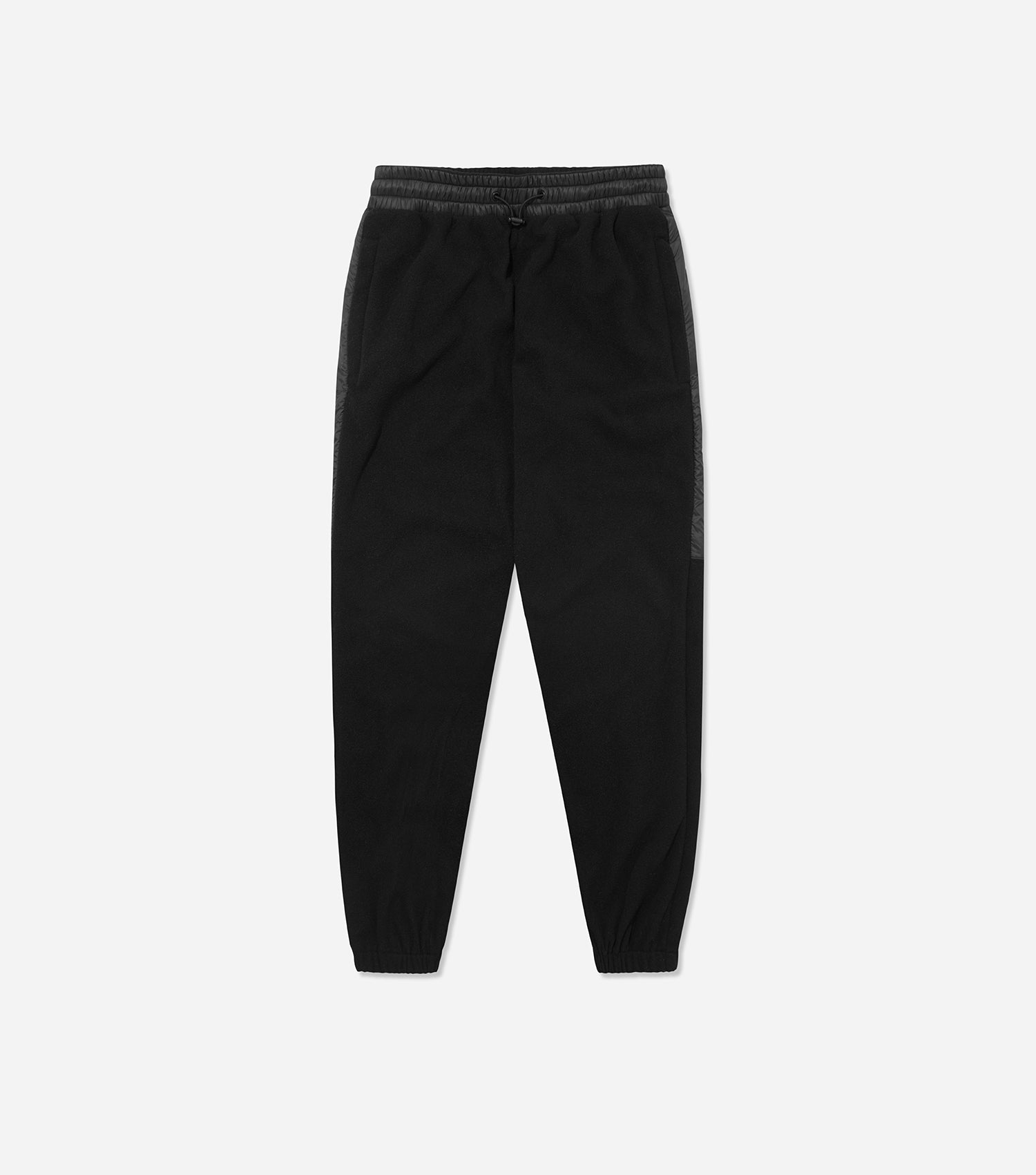 black fleece track pants