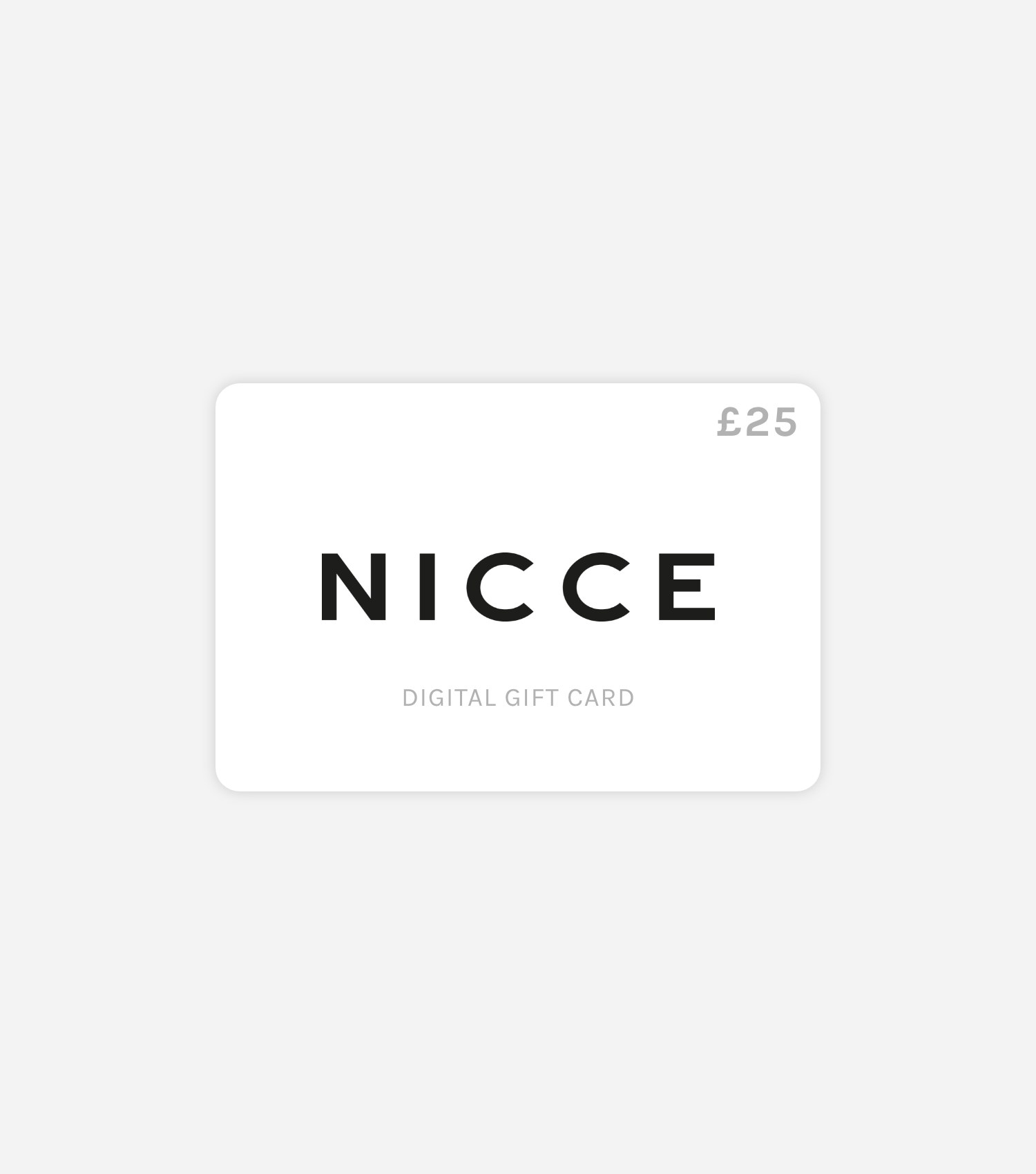 NICCE Digital Gift Card