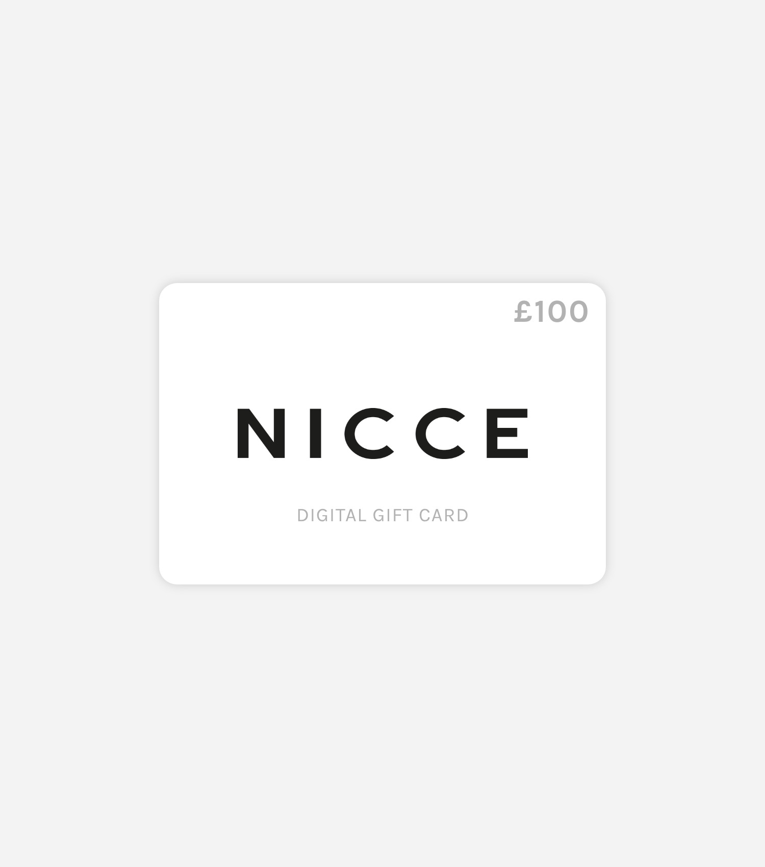 NICCE Digital Gift Card