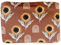 Couverture de bébé : Tournesols BOHO (fond terre)