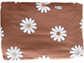 Couverture de bébé : Marguerites BOHO (fond terre)