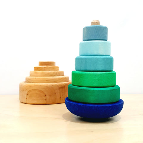 Wooden toys from the toy rental subscription boxes