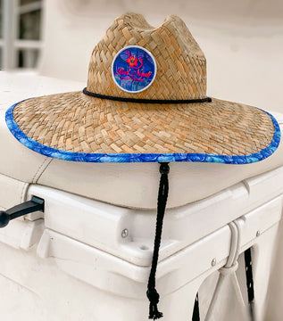 Tarpon Scales Fishing Brim Straw Hat