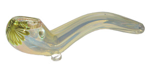 Coloured Glass Pipe 7" YELLOW Sunburst Colour Changing. Freestanding (No54C)