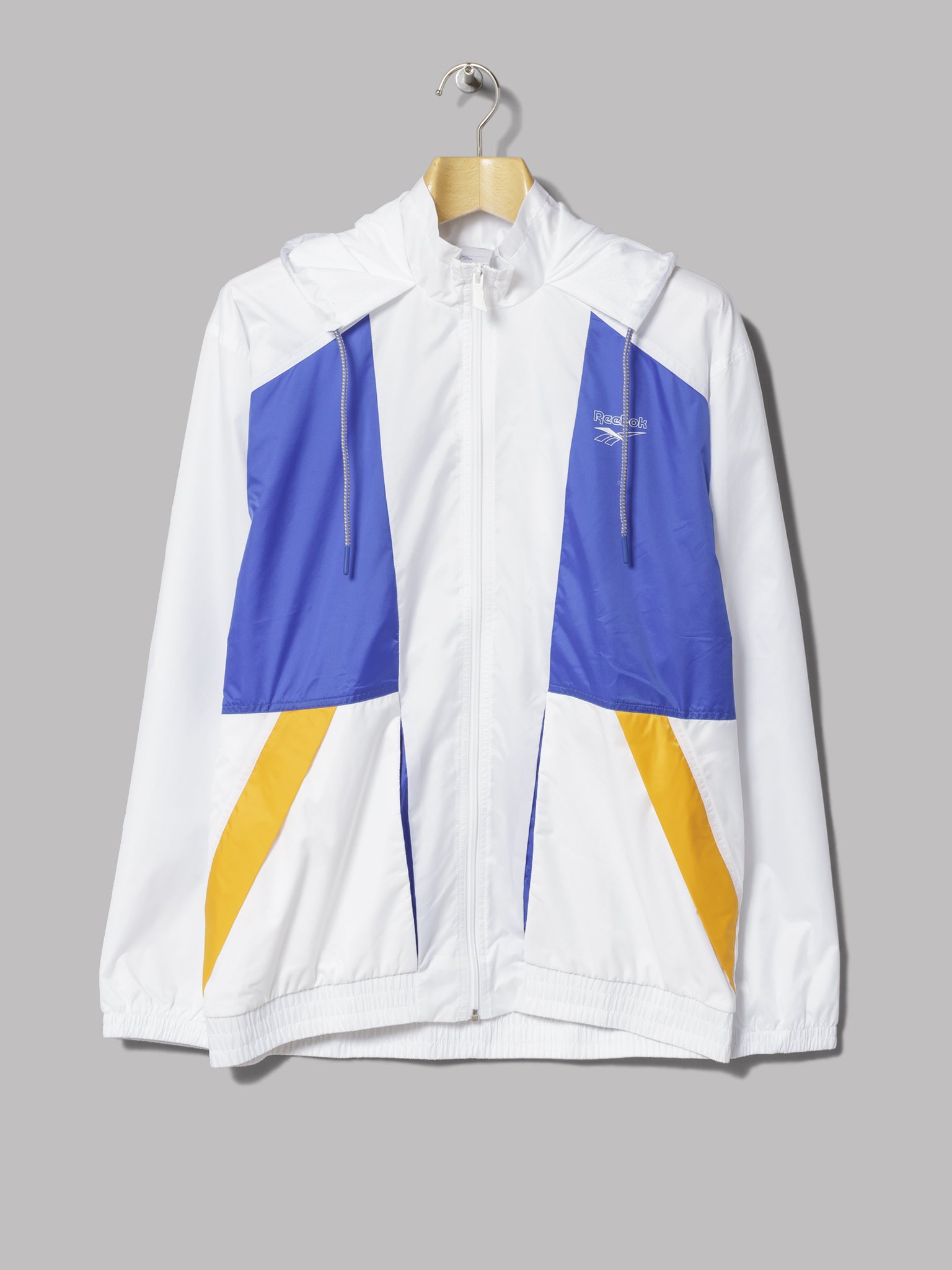 reebok white windbreaker