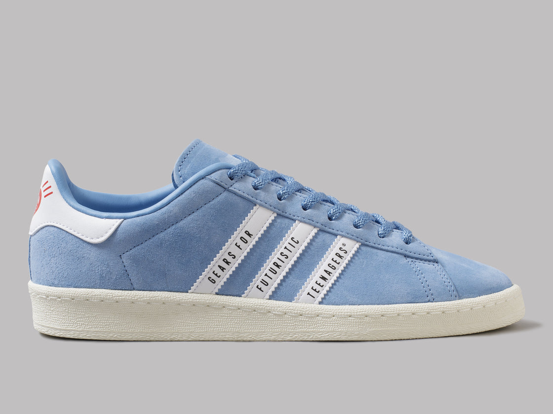 light blue adidas campus