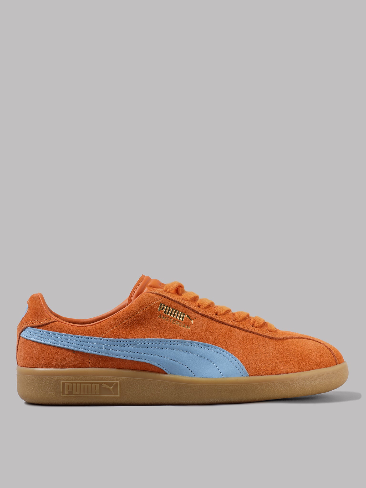 puma suede orange blue