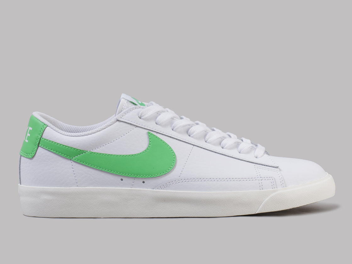 white and green nike blazers