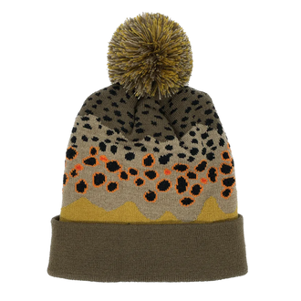 Heres our brown tag color! Fly fishing beanie for women