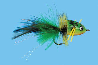 YELLOW Bass / Bream Popper Fly Fishing Flies - Your Choice of Hook