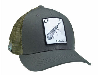 Low Profile Fly Fishing Hat with Adams Fly (3 Colors), Baseball, Structured, Trucker, Snapback, Cap