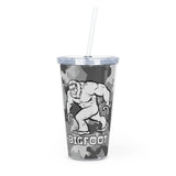 Bigfoot (grey camo)  - Plastic Tumbler with Straw