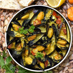 Caribbean Coconut Mussel Curry