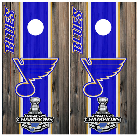 St. Louis Blues Cornhole Boards, Tiki Toss, Blues Tailgate Games