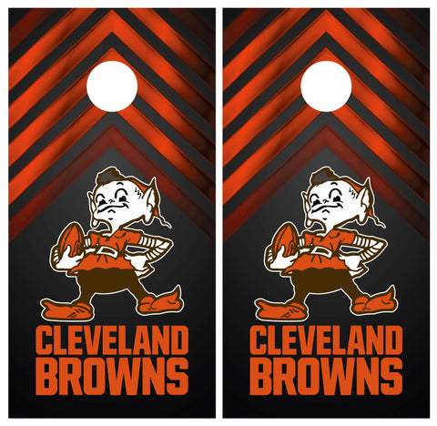 Cleveland Browns & Pittsburgh Steelers hd 0425 cornhole board vinyl  wraps