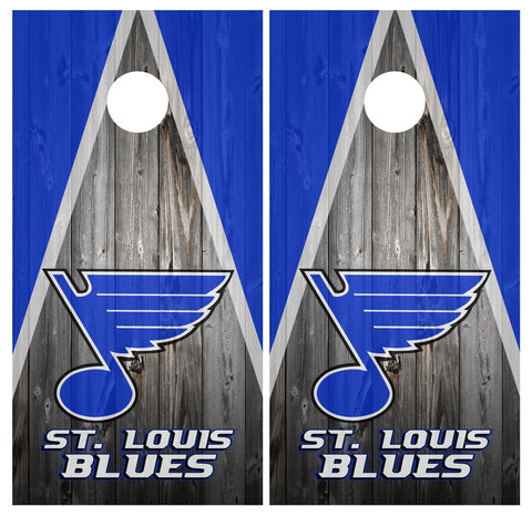 Hand Painted St. Louis Blues Cornhole Boards