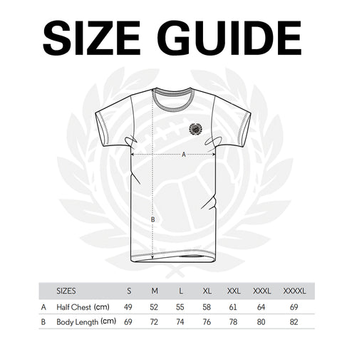 Size Guide Old School FC T-Shirts