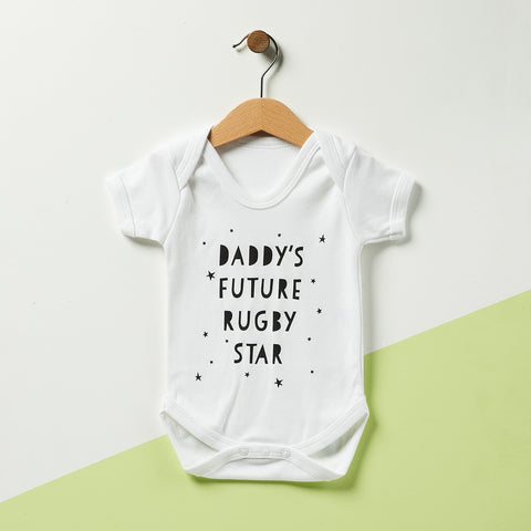 Daddy's Future Sports Star Personalised Babygrow - Sunday's Daughter