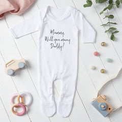 Mummy Will You Marry Daddy Proposal Babygrow