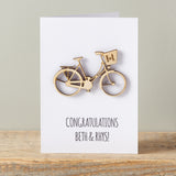 Personalised Couples Bicycle Keepsake Card - Sunday's Daughter