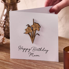 Personalised Initial Birthday Keepsake Card - Sunday's Daughter