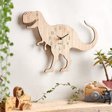 Personalised Wooden T-Rex Dinosaur Clock Gifts for Kids