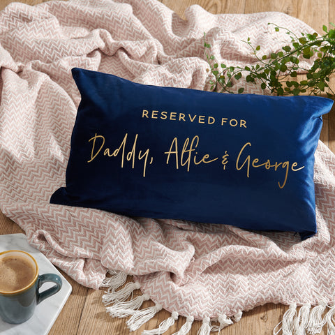 Personalised Velvet Dad's Cushion - Sunday's Daughter